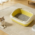 thumbnail image 1 of Tgbvmt Compact Semi Enclosed Cat Litter Box With Shovel 14.17 In Splash Proof Rounded Pet Friendly Edges Lightweight Organizer For Small Apartments Home Pet Small Space Decor Litter Boxes, 1 of 6