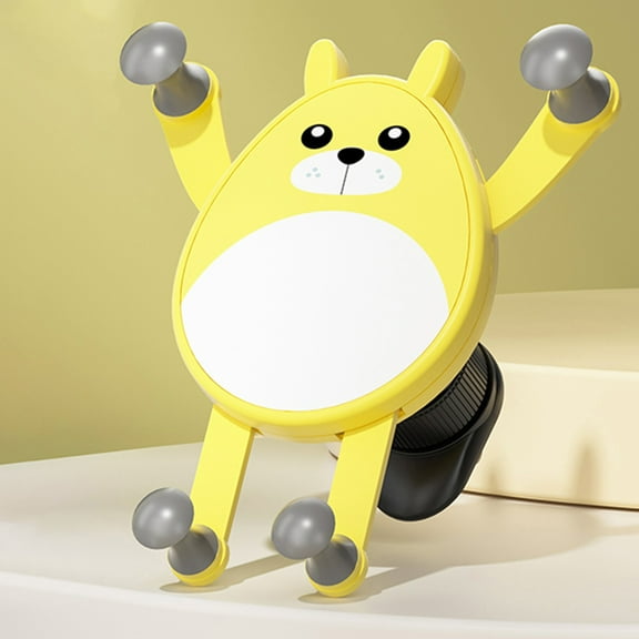 Tgbvmt Cute Car Phone Mount, Universal Auto Phone Holder, 360° Rotatable Stand for Navigation, Secure Grip, Ideal for Hands-Free Driving, Compatible with All Mobile Devices