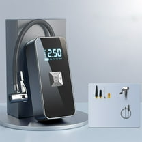 Tgbvmt Digital Display Car Inflatable Pump, Portable Multi-Function Tire Inflator, Fast 35L/Min Aerate, Wireless with LED Flashlight, Inflate Cars, SUVs, Motorcycles, Bicycles for Emergency Use