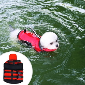 Tgbvmt Dog Swimsuit Polyester High Buoyancy Adjustable Elastic Straps Rescue Handle High Visibility Tear-Resistant Breathable for Swimming Water Activities Emergency Rescue XS/S/M Sizes