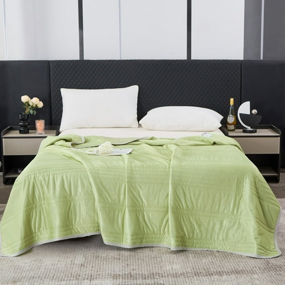 Tgbvmt Double Bedding Quilt Summer Cooler Quilt Soft Lightweight All-Season Bed Cover 60x79 Inches Comfortable Breathable Washable Bedroom Sofa Nap Gift Blue Green Mint Navy Pink Gray