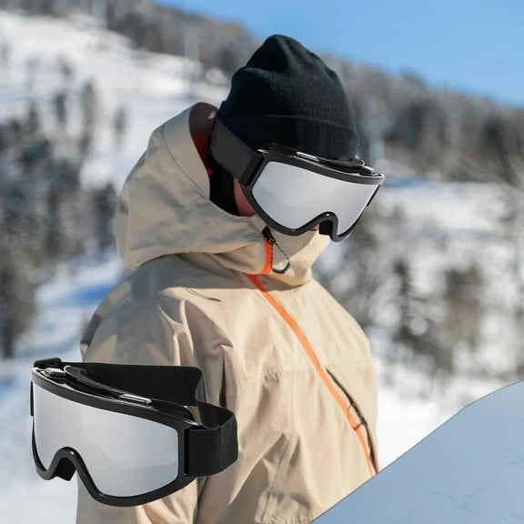 Tgbvmt Double Layer Polarized Ski Goggles Large Frame PC Lenses Impact-Resistant Anti-Fog UV Protection Soft Foam Padding Sturdy for Skiing Snowboarding Winter Outdoor Sports Men Women