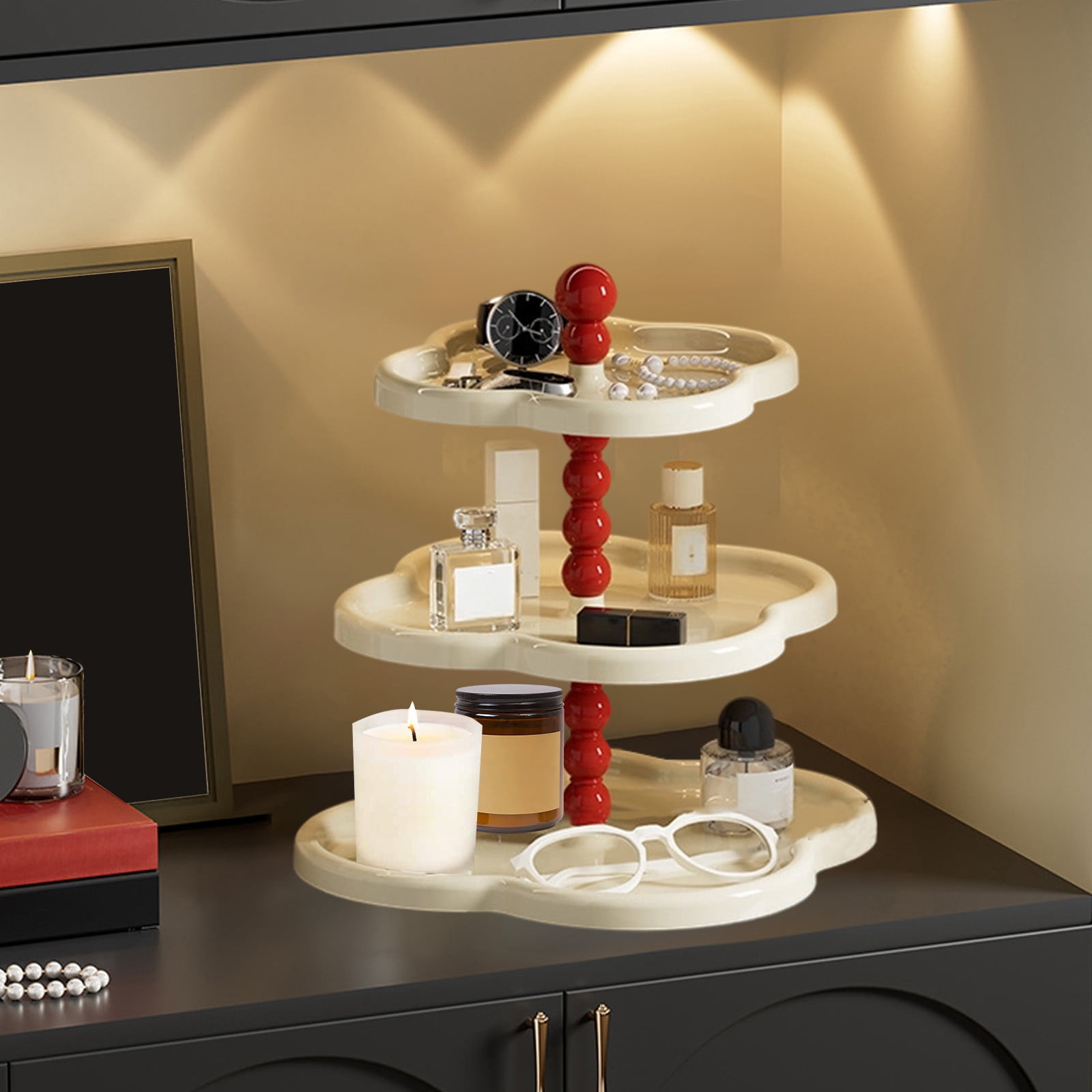 Tgbvmt Entrance Key Storage Rack Living Room Plastic Accessible Flowers ...