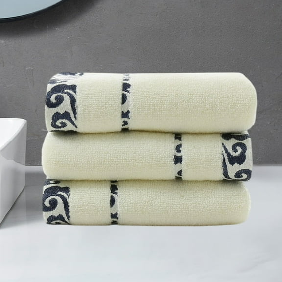 Tgbvmt European Style Absorbent Dry Face Towel Washcloth for Home Travel Soft Cotton Material Compact Size for Daily Use and Quick Drying Convenient Lightweight Design for Face or Hands