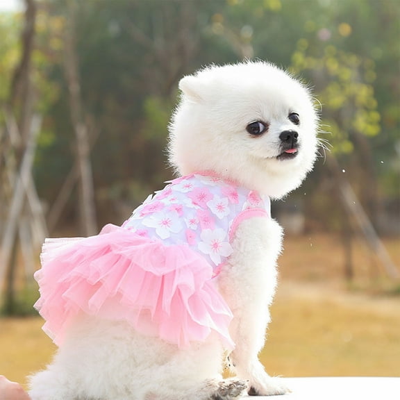 Tgbvmt Fashionable Pet Dress Small Medium Dogs Cats All Season Clothing, Cute Bowknot Skirt, Comfortable Lightweight Material, Birthday Party, Outdoor Walks, Indoor Fashion, Holiday Pet Outfit