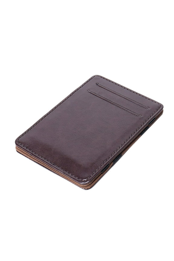 Flip Wallet Business Card Holder, Large Capacity Money Clip, Credit Card Organizer with Elastic Strap, Compact, Slim Design for Men, Functional and Stylish, Ideal Gift for Family and Friends
