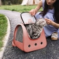 thumbnail image 1 of Tgbvmt Foldable Breathable Cat Bag Backpack for Walking Outdoor Cats Portable Comfortable Ventilated Mesh Pet Carrier Wide Shoulder Straps Lockable Zippers Safe Lightweight for Travel Hiking Camping, 1 of 6