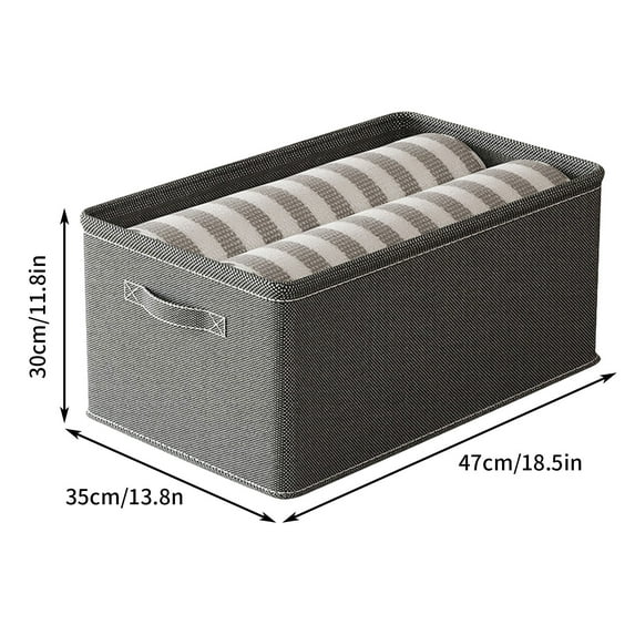 Tgbvmt Foldable Closet Storage Box Upgraded Thickened Cationic Fabric Metal Frame Reinforced Bottom Foldable Stackable With Handles For Home Living Room Bedroom Clothes Toys DVDs Groceries Storage