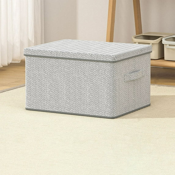 Tgbvmt Foldable Non-Woven Clothes Storage Box Large-Capacity Organizer for Wardrobe Closet Home Bedroom Dorm Apartment Clothes Towels Toys Sundries Storage Solutions Holiday Decor Party Favors