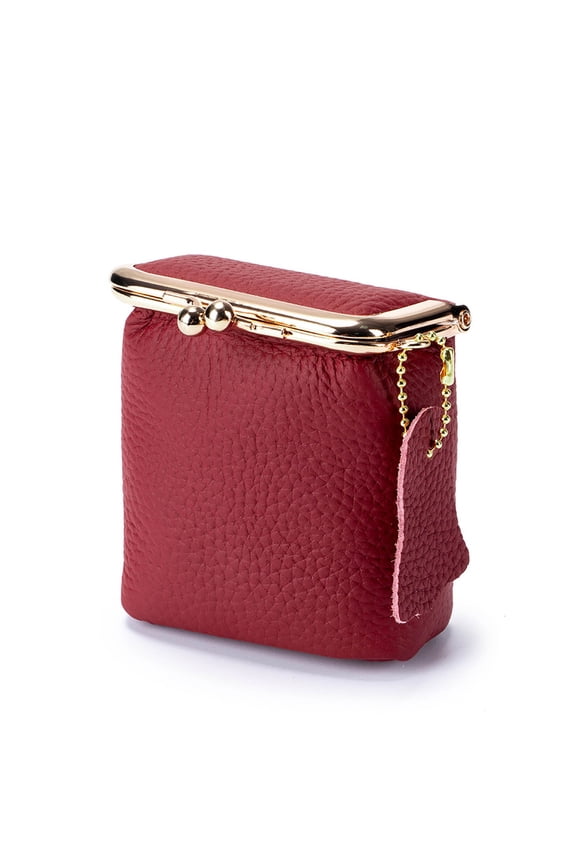 Genuine Leather Mini Jewelry Box Small Travel Storage Organizer for Earrings, Rings, Necklaces Compact, Elegant, and Portable with Clip Closure Perfect for Gifts and Travel Accessories