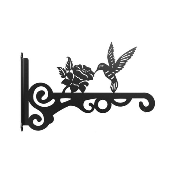 Tgbvmt Hanging Plant Hanger Bracket Heavy Duty Iron Hooks for Outdoor Flower Baskets Decorative Hummingbird Design Wall-Mounted Plant Hooks Perfect for Hanging Flower Pots Lanterns Holiday Decor More