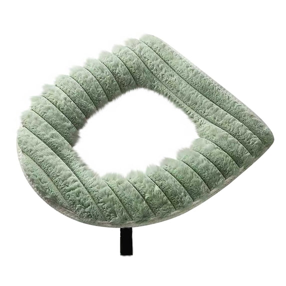 Tgbvmt Household Toilet Seat Cover, Velvet Zipper Toilet Pad for Winter,Thickened Warm Toilet Seat Protector,Washable Cover for Bathroom Comfort Family Use in Cold Months, Essential Winter Accessory
