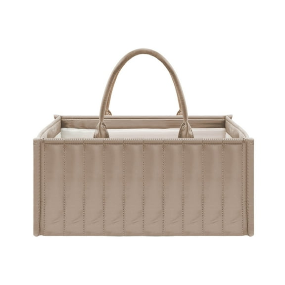 Tgbvmt Infant Diaper Organizer Basket Waterproof Wear-Resistant Polyester with Adhesive Dividers Carry Handle Hanging Design for Nursery Bathroom Car Travel Home Baby Diapers Wipes Bottles Storage