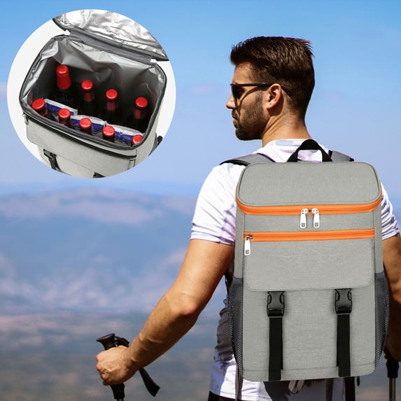 Tgbvmt Insulated Backpack Cooler Leak-Proof 30 Cans Soft-Sided Cooler Bag for Picnic Camping Hiking Beach BBQ Portable Lunch Backpack with Multiple Compartments for Drinks and Snacks