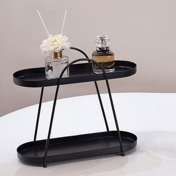 Tgbvmt Iron Jewelry Cosmetics Storage Rack Desktop Organizer Dual Function Storage Decoration Unique Style For Necklaces Earrings Skincare Makeup Dressing Table Vanity Bedroom Home Decor Storage Rack