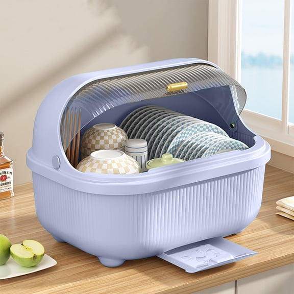 Tgbvmt Kitchen Dish Drainage Rack with Lid Chopsticks Storage Box Countertop Cutlery Drainer Bowl Plate Organizer Utensil Holder Home Kitchen Sink Counter Storage Cabinet Organizer