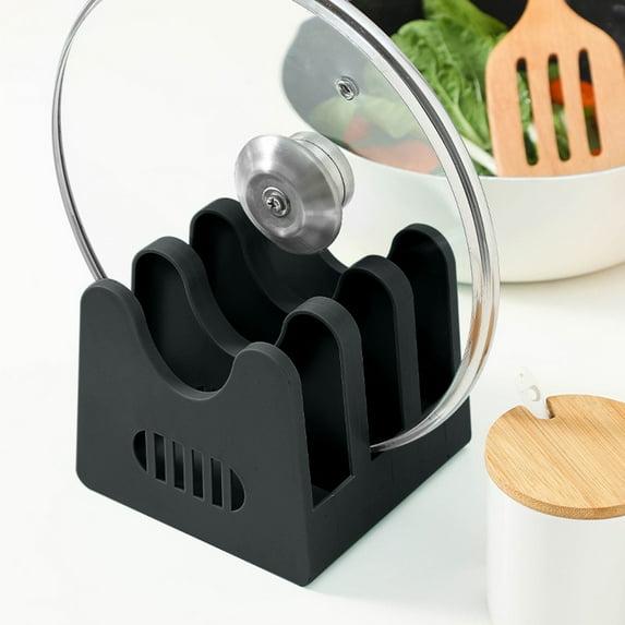 Tgbvmt Kitchen Utensil Holder 5.31x5.12x4.56 Inches Foldable Drainage Pot Lid Rack Chopsticks Spoon Spatula Organizer for Countertop Camping Home Cooking Tool Storage Multifunctional Rack