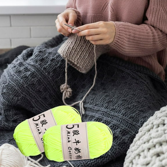 Tgbvmt Knitting Milk Cotton Yarn 50g Soft Wool Ball for Crochet Sweaters Hats Dolls Scarves Blankets Handmade Sewing Home Craft Projects Seasonal Holiday Gift Multi-Purpose Creative Accessories