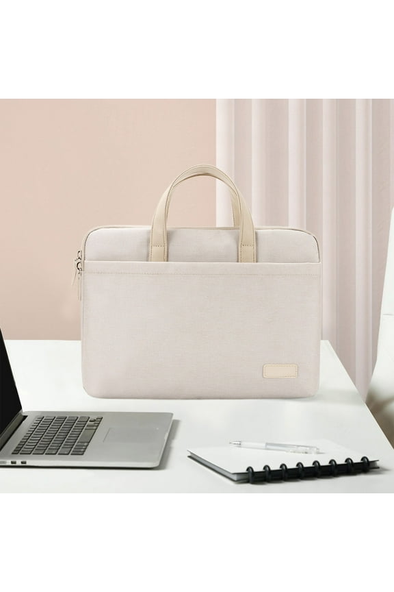 Laptop Bag for 13.3 to 14 Inch Laptops, Portable Business Briefcase with Waterproof Polyester and Velour, Lightweight Design with Scratch Resistance, Stylish and Practical for Travel and Work