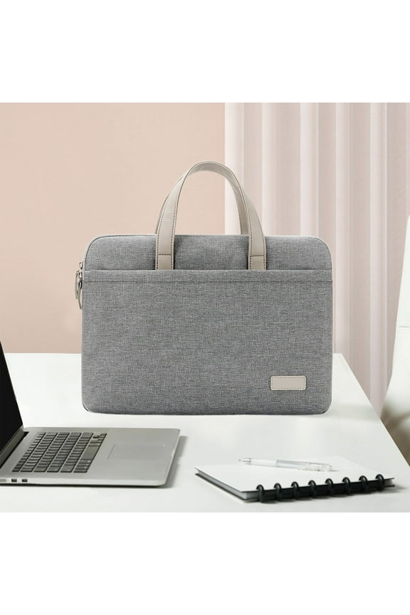 Laptop Bag for 13.3 to 14 Inch Laptops, Portable Business Briefcase with Waterproof Polyester and Velour, Lightweight Design with Scratch Resistance, Stylish and Practical for Travel and Work