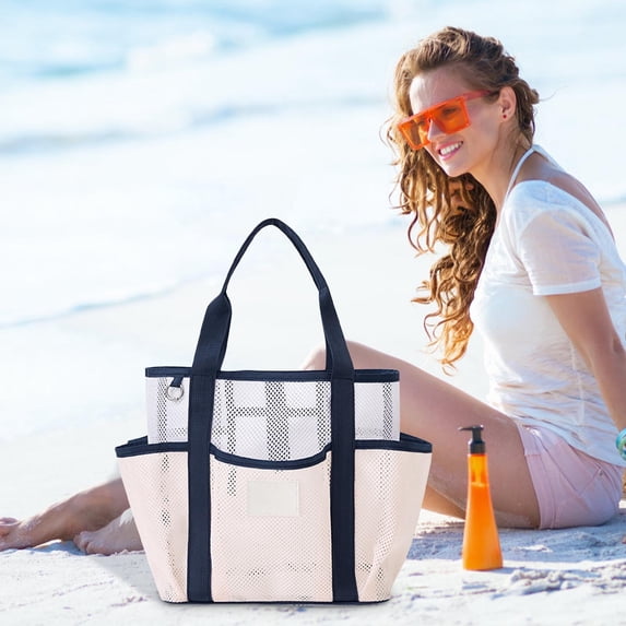 Tgbvmt Large Capacity Beach Tote Bag Waterproof Multi-Pocket Swimwear Storage Shoulder Bag for Women Men Travel Resort Beach Picnic Outdoor Activities Easy Clean Quick Dry Vacation Gear Bag