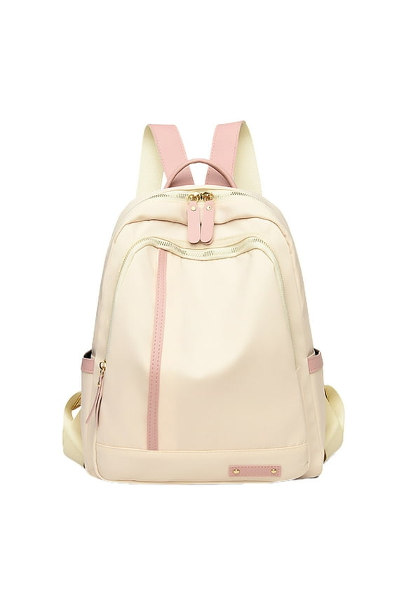 Large Capacity Color Matching Student Backpack Back To School Essential Ergonomic Padded Shoulder Straps Splashproof Oxford Cloth For Junior High School Students 15 Inch Laptop Compartment