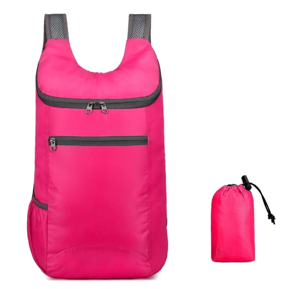 Tgbvmt Lightweight Foldable Sports Backpack 75g Polyester Waterproof Abrasion-Resistant Ergonomic Adjustable Mesh Straps Spacious Storage for Hiking Camping Travel Shopping Airport Commute Day Trips