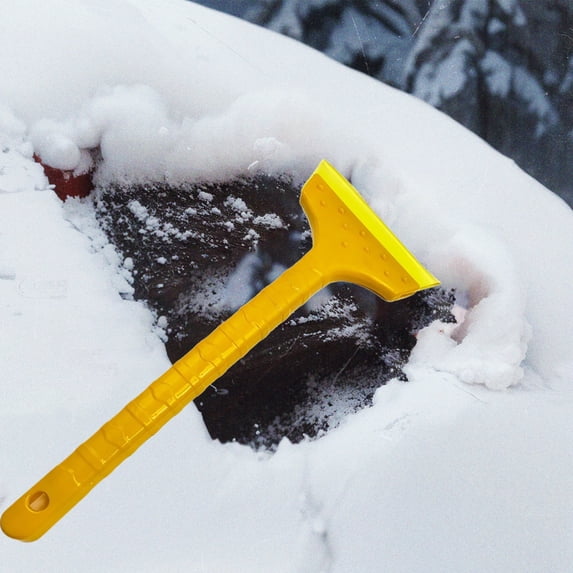 Tgbvmt Long Handled Car Snow Shovel Ice Scraper Efficient Snow Ice Removal Soft Paint Safe Material Widened Thickened Blade Multi Functional for Vehicle Steps Outdoor Winter Cleaning Tool Accessory