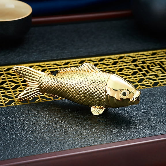 Tgbvmt Lucky Koi Windproof Lighter Personality Funny Inflatable Metal Design Fashion Statement Reusable Inflatable Flame for Daily Use Gift Unique Whimsical Gadget for Koi Fish Lovers