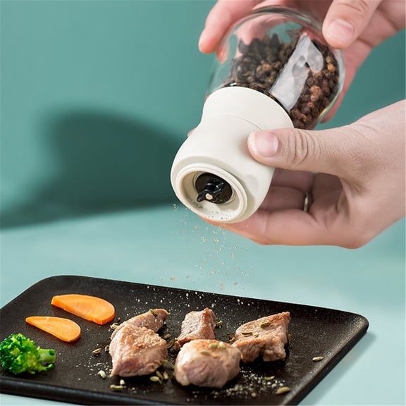 Tgbvmt Manual Pepper Grinder Acrylic Salt Spice Grinder Adjustable Coarseness Multifunctional for Herbs Spices Coffee Beans Kitchen Seasoning Tool Clear Visible Container Home Cooking Gadget
