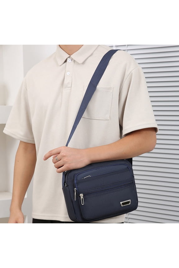 Men's Crossbody Chest Bag Rucksack Shoulder Backpack for Travel Sports Outdoor Activities with Adjustable Strap, Multiple Storage Compartments, Practical Lightweight Design for Work Commute