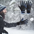 thumbnail image 1 of Tgbvmt Men's Winter Touchscreen Gloves Polyester Waterproof Windproof Non-Slip Warm Wear-Resistant for Driving Cycling Camping Hiking Cold Weather Outdoor Activities Lightweight Durable, 1 of 6