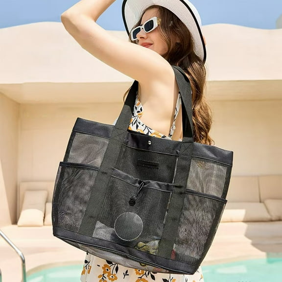 Tgbvmt Mesh Shower Rack 5 Compartments Portable Hanging Wash Bag Quick Dry Sand Resistant for College Dorm Travel Camping Beach Gym Bathroom Multi-Functional Storage Tote Bag