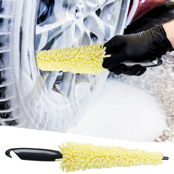 Tgbvmt Microfiber Wheel and Rim Brush for Car, Motorcycle, Bike, Tire, and Engine Cleaning, Soft Bristles for Scratch-Free Detailing, Ergonomic Handle for Comfortable Grip Long-Lasting Performance.