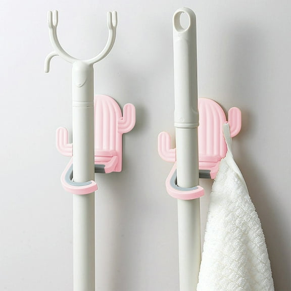 Tgbvmt Mop Hook, Multifunctional Wall-Mounted Adhesive Mop Storage, Strong Traceless Hook for Bathroom, Kitchen, and Utility Room Organization, Space-Saving Holder for Mops Brooms Cleaning Tools