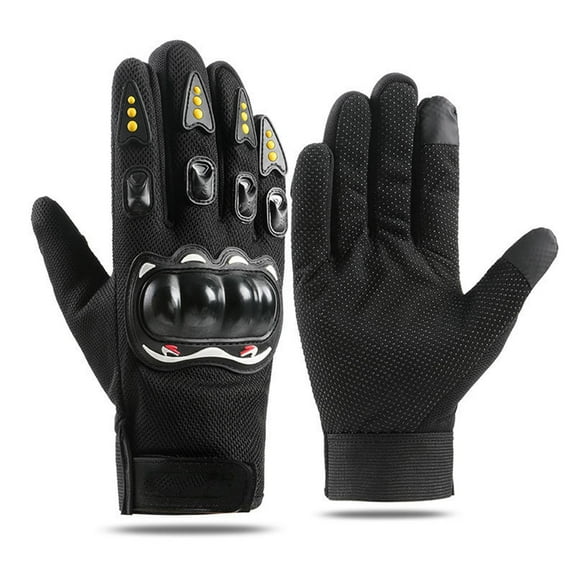 Tgbvmt Motorcycle Riding Gloves Hard Shell Joint Protection Breathable Fabric Anti-Slip Palm Full Finger for Outdoor Cycling Motorcycle Rides Sports Safety Comfortable Long-Term Wear Shock-Absorbing
