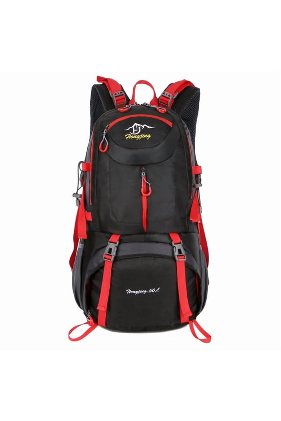 Multi-Functional Mountaineering Backpack, Large Capacity Waterproof Outdoor Hiking Backpack, Load Reduction Design, Ideal for Hiking, Camping, Travel, Fits Women and Men, 50L Capacity