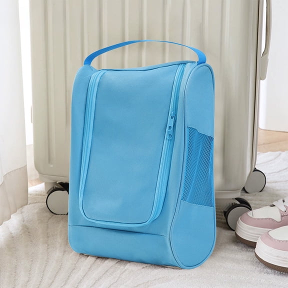 Tgbvmt Multi Functional Travel Shoe Storage Bag, Large Capacity Oxfords Cloth with Double Zipper Breathable Waterproof Shoe Organizer for Basketball Shoes High Heels Sneakers Travel Business Storage