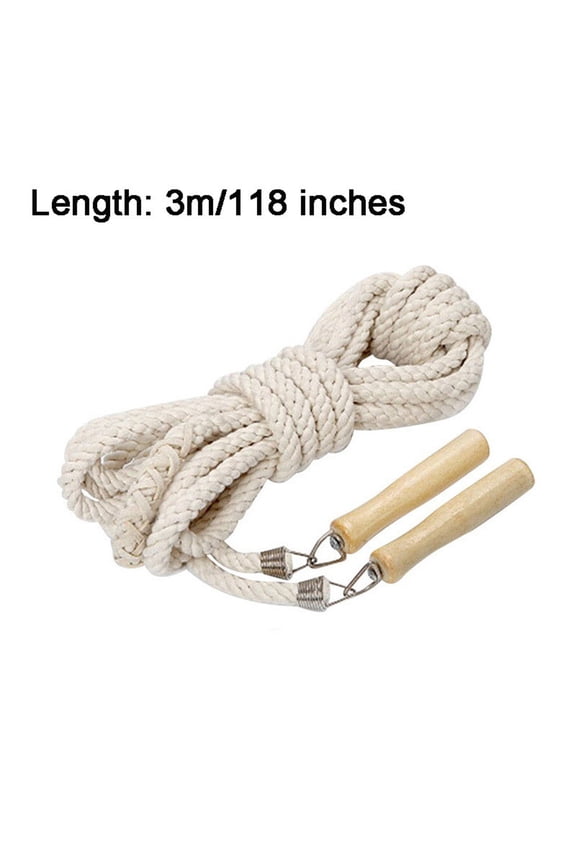 Multi-Person Linen Jump Rope Wooden Handles Multiple Lengths 118-787in Teamwork Sports for School Events Outdoor Gatherings Physical Fitness Social Interaction Fun Activities