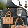thumbnail image 1 of Tgbvmt Multifunctional Car Hook Cup Holder Mobile Phone Support Rear Storage Rack Space-Saving Headrest Hooks for Bags Groceries Car Interior Accessories for Car Organization, 1 of 9
