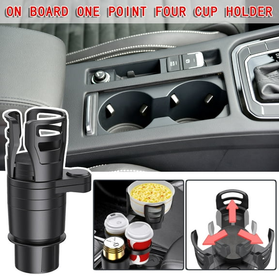 Tgbvmt Multifunctional Rotating Car Cup Holder, 360° Adjustable Beverage and Storage Cup Organizer, Modified Ashtray and Cup Extender, Space-Saving Auto Storage Solution for Drinks, Phones, and Keys