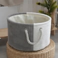 thumbnail image 1 of Tgbvmt Narrow Fabric Foldable Storage Basket Portable Handle Decorative Easy Clean Design Organizer For Clothing Sundries Scarves Socks Wardrobe Living Room Bathroom Laundry Room Home Decor Baskets, 1 of 6