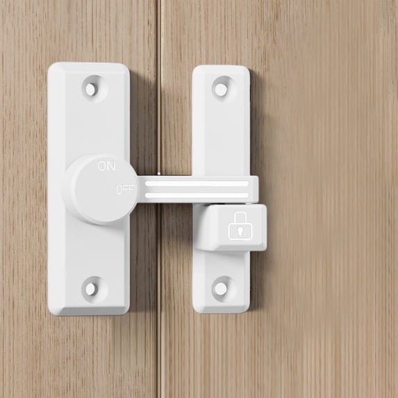 Tgbvmt No-Drill Door Lock Sliding Gate Push-Pull Fastener Design Organizer For Adjustable Length Strong Adhesive Mount Multi Door Type Fit Secure Locking Buckle Home Cabinet Glass Door Decor Locks