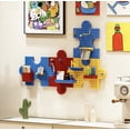 thumbnail image 1 of Tgbvmt No-Drill Pegboard Storage Rack 14.25 Inches Free Combine Modular Puzzle Organizer Space-Saving Wall Mounted Solution For Entryway Living Room Bathroom Storage Rooms Home Decor Organizers, 1 of 6