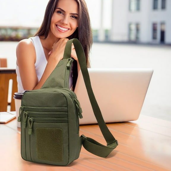 Tgbvmt Outdoor Tactical Chest Bag Waterproof Multi-Functional Single Shoulder Sling Bag for Outdoor Travel Camping Hiking Field Operations Gear Storage Durable Practical Tactical Backpack