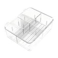 thumbnail image 1 of Tgbvmt PET Transparent Storage Box Divider Tray Multi-Functional Classification Organizer for Underwear Socks Fruit Vegetables Candy Snacks Home Kitchen Bedroom Drawer Desk Storage Container, 1 of 1