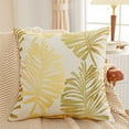 thumbnail image 1 of Tgbvmt Palm Leaf Pillow Cover Decorative Cushion for Living Room and Bedroom Soft Velvet Fabric Stylish Coastal Beach Decor for Sofa, Chair, Bed, and Outdoor Spaces in Multiple Colors, 1 of 6