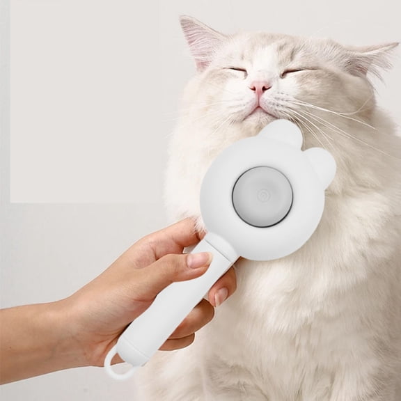 Tgbvmt Pet One-Button Self-Cleaning Grooming Brush Stainless Steel Pin Brush Plastic Multi-Color Ergonomic Handle Round Resin Tip Massage Comb For Dogs Cats Rabbits Loose Hair Shedding Removal Favors