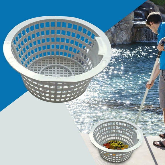 Tgbvmt Pool Skimmer Basket Replacement Plastic Resin Practical Swimming Pool Filter Basket Without Handle Durable Resistance to Brittleness OEM Standard Water Flow Maximizing Pool Supplies
