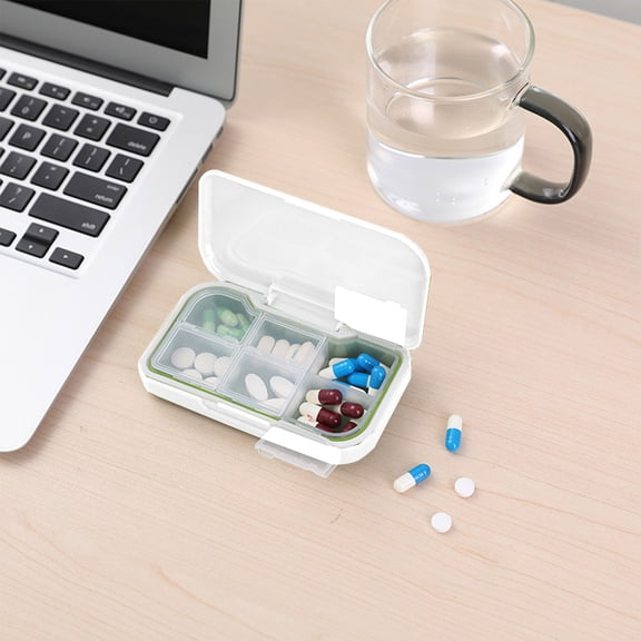 Tgbvmt Portable 6 Compartments VC Storage Box Double Sealing Ring Leak-Proof Fresh Keeping for Travel Camping Outdoor Home Hunting Fishing Small Items Pill Vitamin Organizer Colorful Fashion Design
